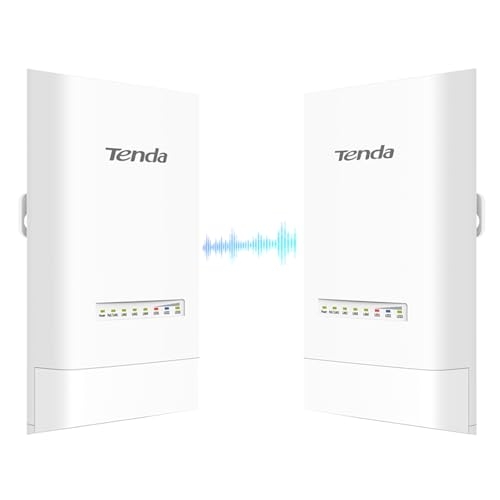 Tenda OS3 Ponte WiFi Esterno Access Point (867 Mbps / 5GHz, Antenna direzionale da 12 dBi, 4 porte LAN 10/100 Mbit/s, portata 5 km, gestione centralizzata) (Confezione da 2)