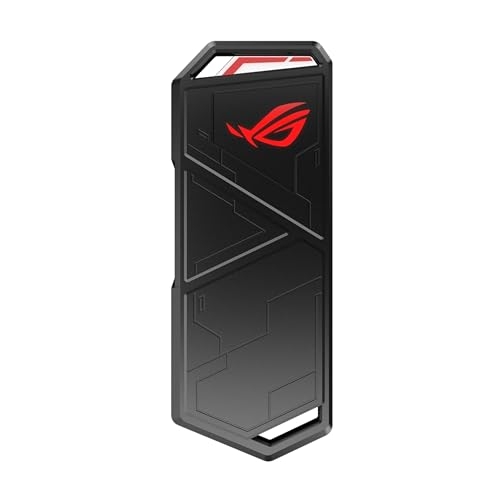 ASUS ROG Strix Arion case per SSD M.2, USB-C 3.2 Gen 2, Supporto M.2 PCIe NVME, Velocità di Trasferimento Fino a 10Gbps, Scocca in Alluminio, Facile Installazione, Aura Sync, Nero