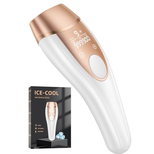Deplite 21J Epilatore Luce Pulsata con Funzione di Raffreddamento, Epilatore Laser indolore per Donna e Uomo, 9 Livelli di Energia, 999,900 Flashes Luce Pulsata IPL per, Corpo, Ascelle, Bikini