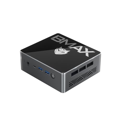 BMAX Mini PC, Twin Lake N150 16GB DDR4 512GB SSD Mini Desktop Computer, Win-11 Pro, Triplo display 4K@60Hz, WiFi 5, BT5.0, Type-C, 4 USB, per Ufficio/Lavoro