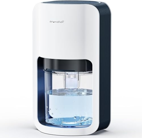 NAVIROX Deumidificatore 1200ml, Deumidificatore Portatile, Dehumidifier Spegnimento Automatico e Scongelamento, Desumidificatore Elettrico con LED a 7 colori