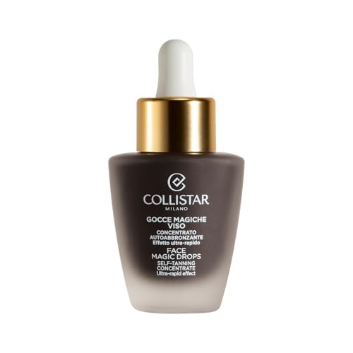 Collistar Gocce Magiche Viso, Autoabbronzante Concentrato Meno di 1 h, Siero Viso Illuminante, Abbronzatura Intensa Naturale, Antimacchia, Idratante, Antiage con Vitamina E a Lunga Durata 30 ml