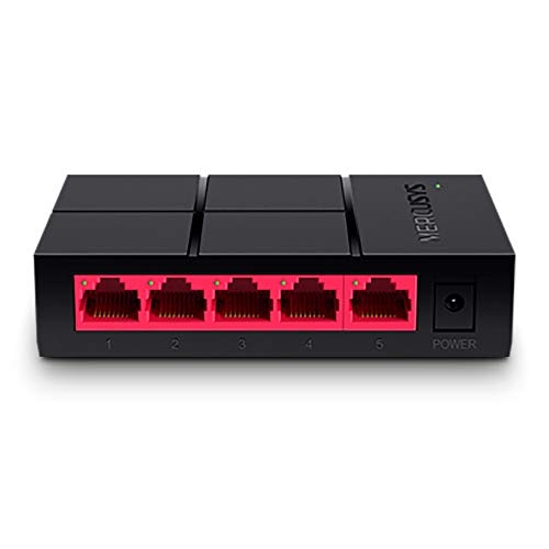 TP-Link Mercusys MS105G Switch Ethernet 5 Porte Gigabit, Sdoppiatore Ethernet, Switch Gigabit per la Casa e l'Ufficio, Plug e Play, Montaggio Desktop, Contenitore di Plastica