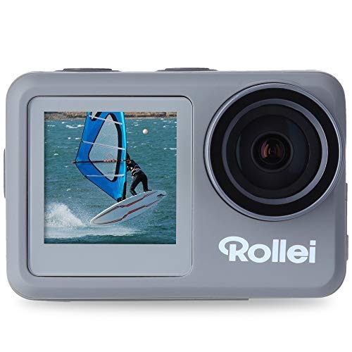 Rollei Fotocamera subacquea Action Cam 9s Plus I 4K 60fps con display selfie, stabilizzazione dell'immagine, time lapse, slow motion, funzione loop I impermeabile fino a 10 m, 65,5 x 43,8 x 26,5 mm