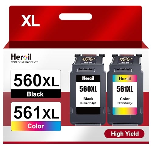 Heroil PG-560XL CL-561XL PG 560 XL Nero CL 561 XL Colore Cartucce d'inchiostro Sostituzione per Canon Cartucce 560 561 XL Multipack per Pixma TS5350 TS5351 TS5352 TS5353 TS7450 TS7451 TS 5350