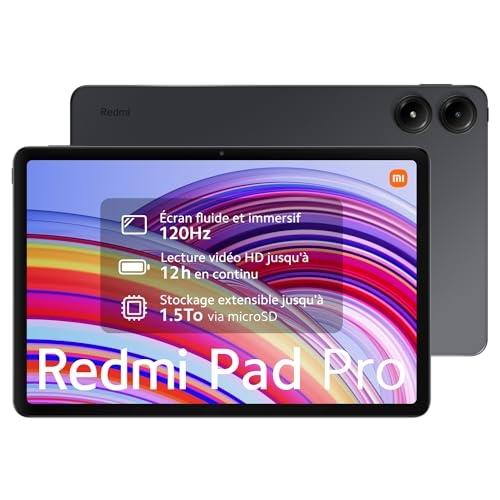 Xiaomi Redmi Pad Pro Qualcomm Snapdragon 128 Go 30,7 cm (12.1") 6 Go Wi-Fi 6 (802.11ax) Android 14 Gris