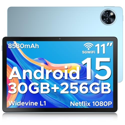 DOOGEE U11 PRO 2025 Tablet Android 15,30GB+256GB/2TB Tablet 11 Pollici,8580mAh 7.9mm Thin,Unisoc T7200 Octa Core Tablets Gaming,13MP+5MP,90Hz Netflix 1080P/Widevine L1/Face ID/5G WiFi/BT5.0/OTG/GPS