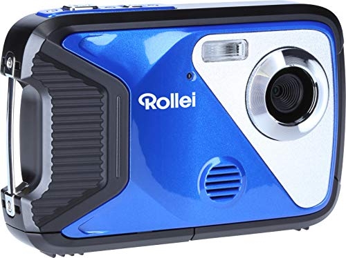 Rollei Sportsline 60 Plus - fotocamera digitale impermeabile con videocamera da 21 MP e Full HD - Sports-Cam con ampio display, 21 modalità scena, custodia robusta , perfetta per i bambini, blu