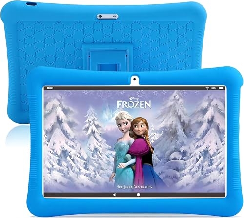 niuniutab Tablet Bambini 10 Pollici,RAM 4GB/64GB,Tablet Android 13,Adatto per la certificazione Google,Wifi,Controllo Parentale,Kids Space,con Custodia Antiurto(Blu)